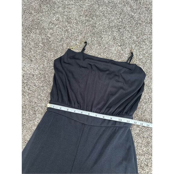 Jason Wu Palazzo Cowl Neck Chain Straps Black Jumpsuit Wide Leg Formal Party XS - Picture 8 of 12